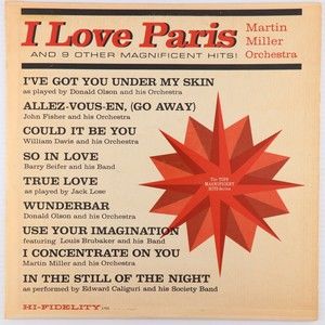 Martin Miller And His Orchestra – I Love Paris Mono Vinyl LP Record Tops L 1753